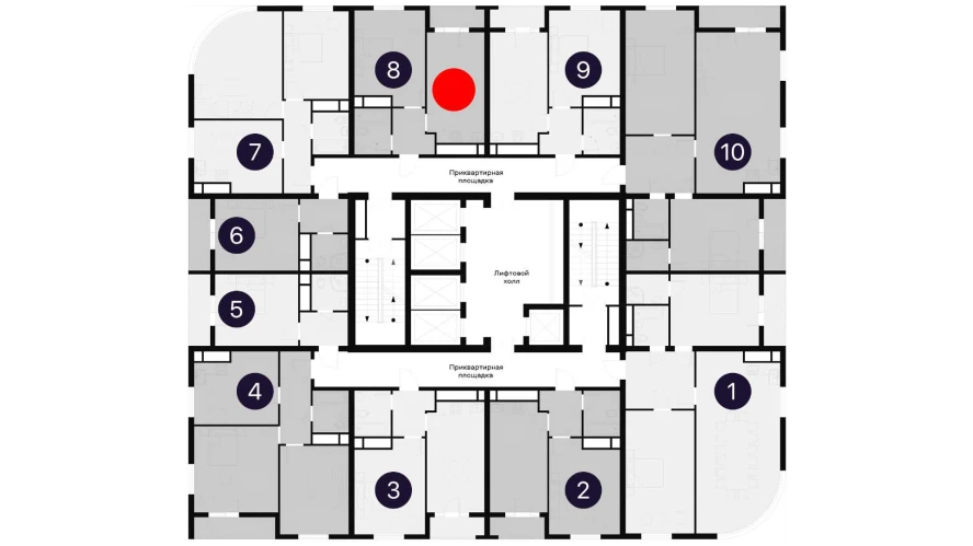 2-комнатная квартира 45.1 м²  13/13 этаж