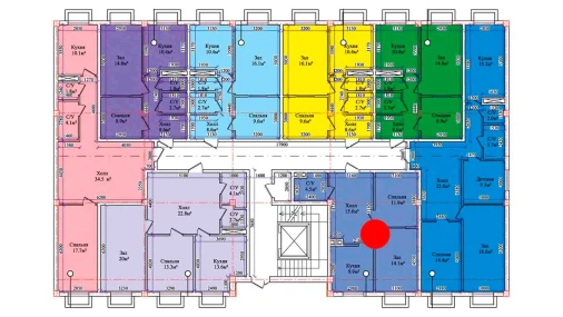 2-комнатная квартира 57.9 м²  1/9 этаж | Жилой комплекс CHIRCHIQ CITY