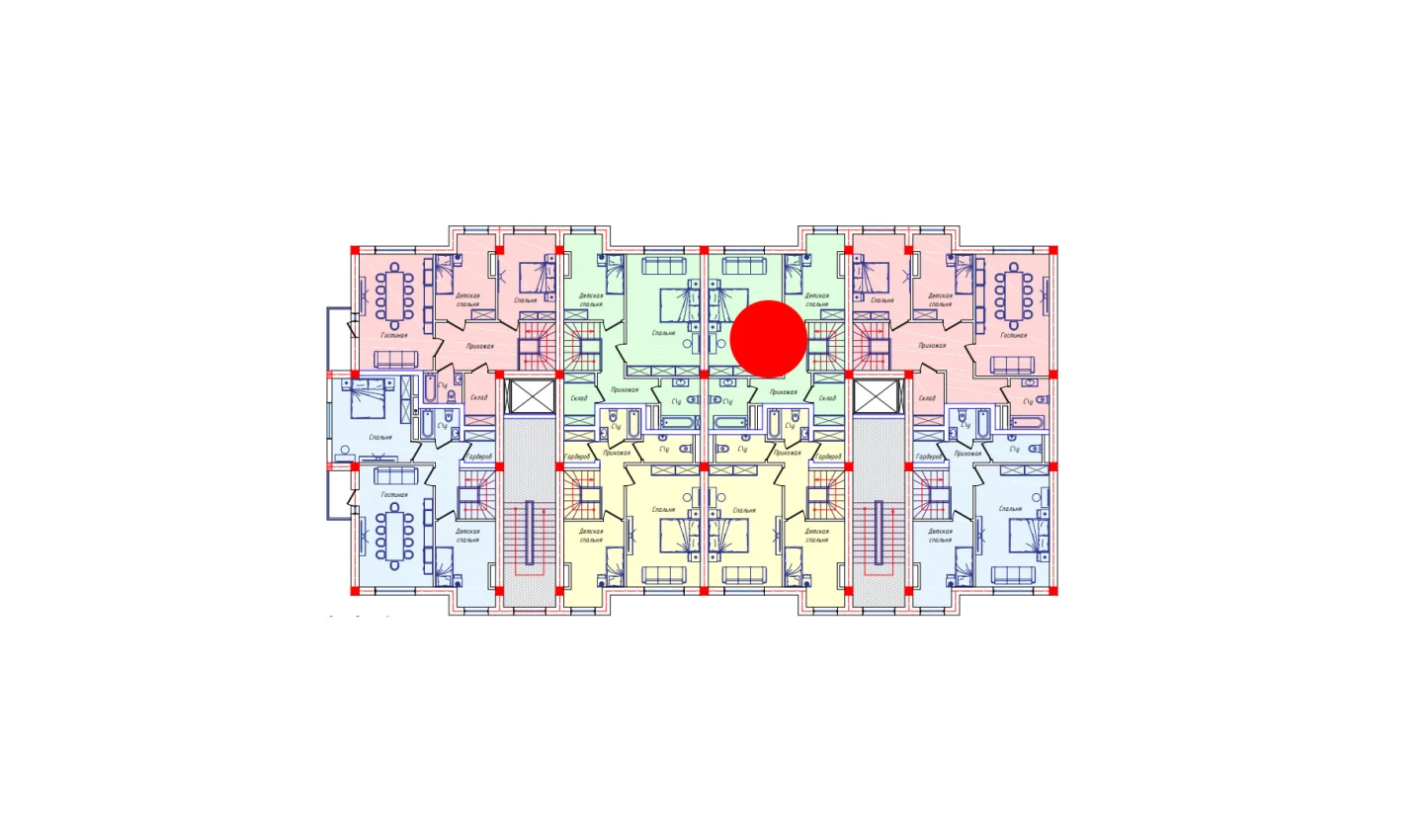 2-комнатная квартира 57.7 м²  8/8 этаж