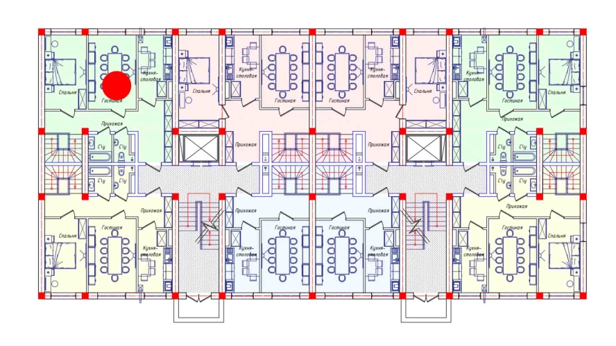 5-xonali xonadon 132.6 m²  1/1 qavat