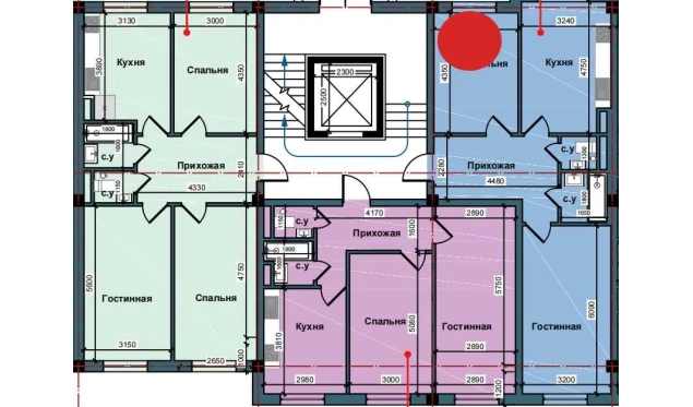 2-комнатная квартира 67 м²  9/9 этаж | Жилой комплекс NUR BARAKA