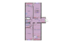 3-комн. квартира 80.3 м²  15/16 этаж | Жилой комплекс TRINITY