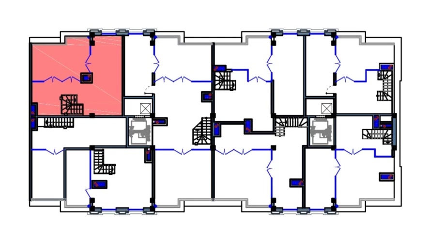 2-xonali xonadon 57.5 m²  9/9 qavat