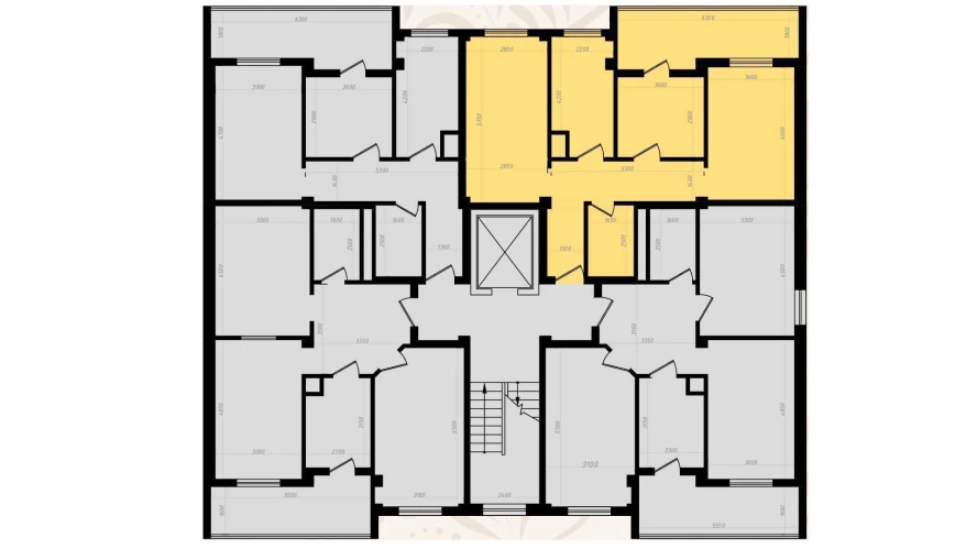 3-комнатная квартира 74 м²  3/3 этаж