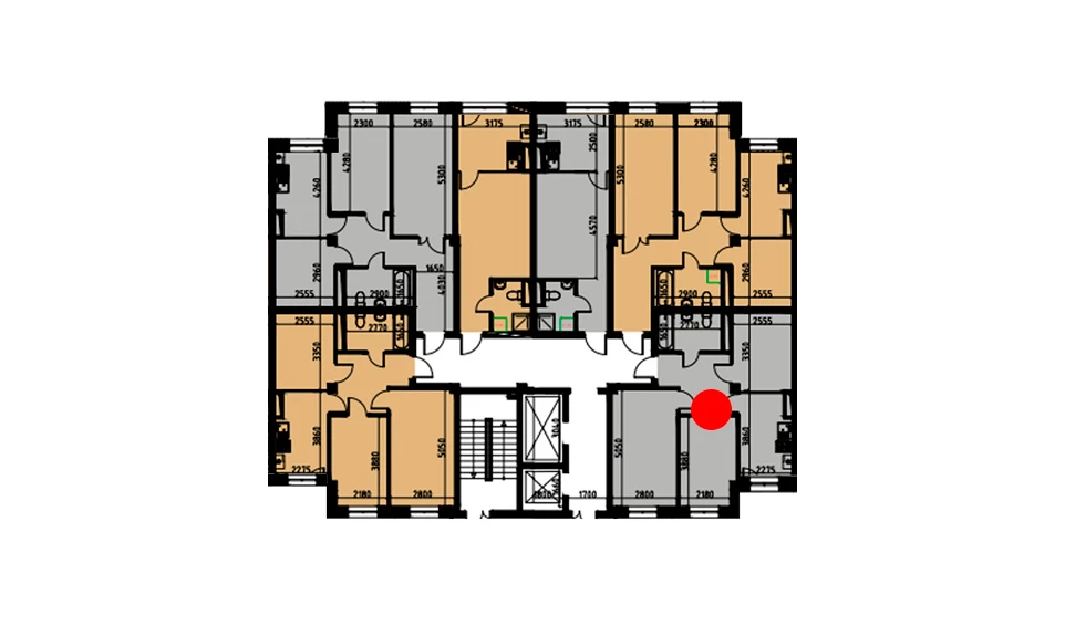 2-комнатная квартира 51.97 м²  1/1 этаж