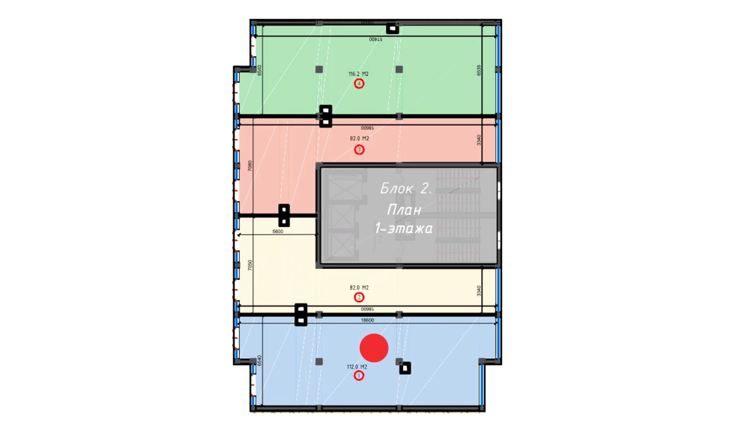 1-xonali xonadon 112 m²  1/1 qavat