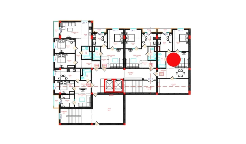 3-xonali xonadon 81 m²  3/10 qavat | CHINARA PARK Turar-joy majmuasi