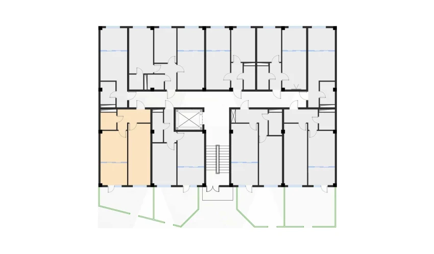 2-комнатная квартира 46.02 м²  1/7 этаж | Жилой комплекс Bochka Resort