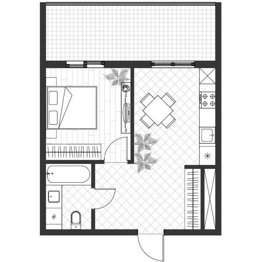 1-комн. квартира 36 м²  5/14 этаж | Жилой комплекс PARVOZ