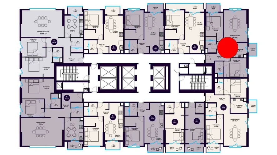 3-комнатная квартира 95.8 м²  4/4 этаж