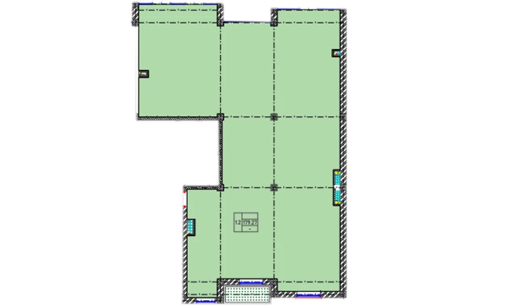 1-комнатная квартира 179.27 м²  1/1 этаж