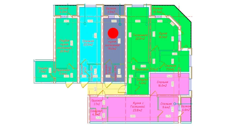 1-комнатная квартира 29.8 м²  5/5 этаж