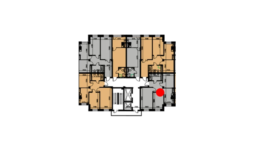 3-комнатная квартира 54.48 м²  2/2 этаж