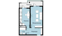 1-комн. квартира 40.75 м²  16/16 этаж