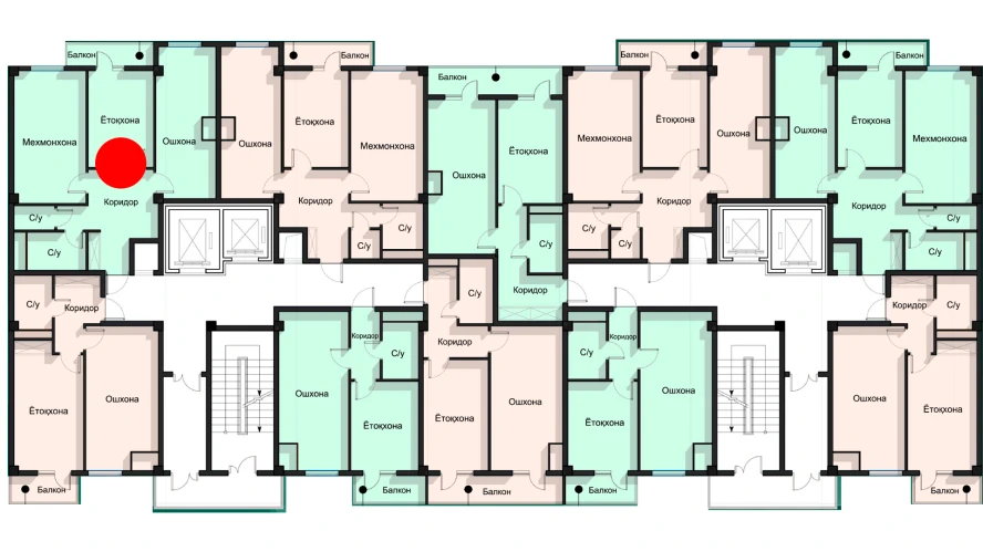 2-комн. квартира 70.58 м²  3/12 этаж | Жилой комплекс SPUTNIK AVENUE