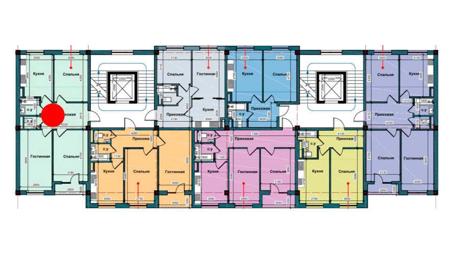 3-комнатная квартира 79.4 м²  2/2 этаж