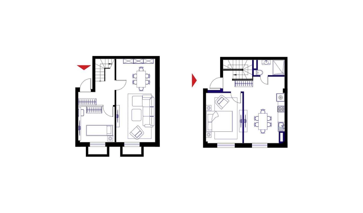 2-комнатная квартира 47.8 м²  1/1 этаж