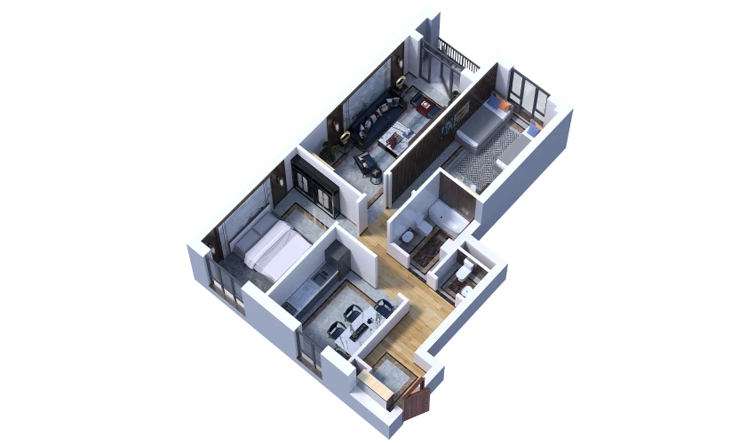 3-комнатная квартира 81.97 м²  4/4 этаж