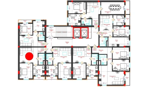 2-комнатная квартира 49.2 м²  3/12 этаж | Жилой комплекс CHINARA PARK