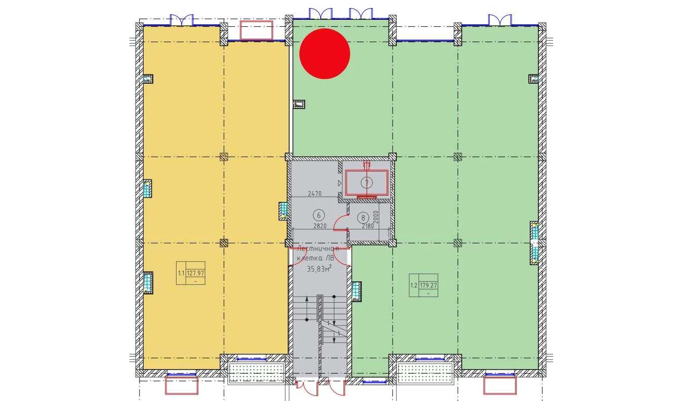 1-комнатная квартира 179.27 м²  1/1 этаж