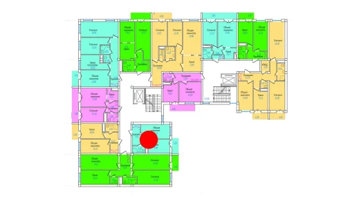 1-xonali xonadon 36.46 m²  7/9 qavat | PROVANS Turar-joy majmuasi