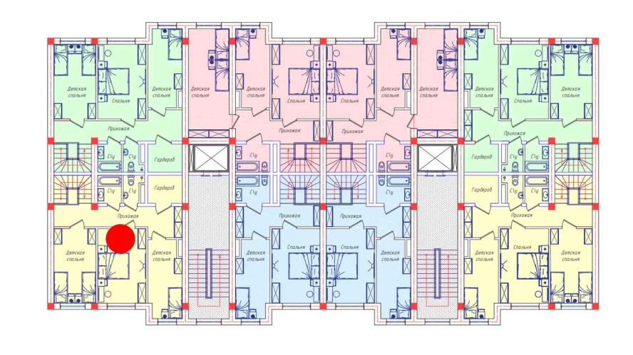 3-комнатная квартира 69.1 м²  8/8 этаж