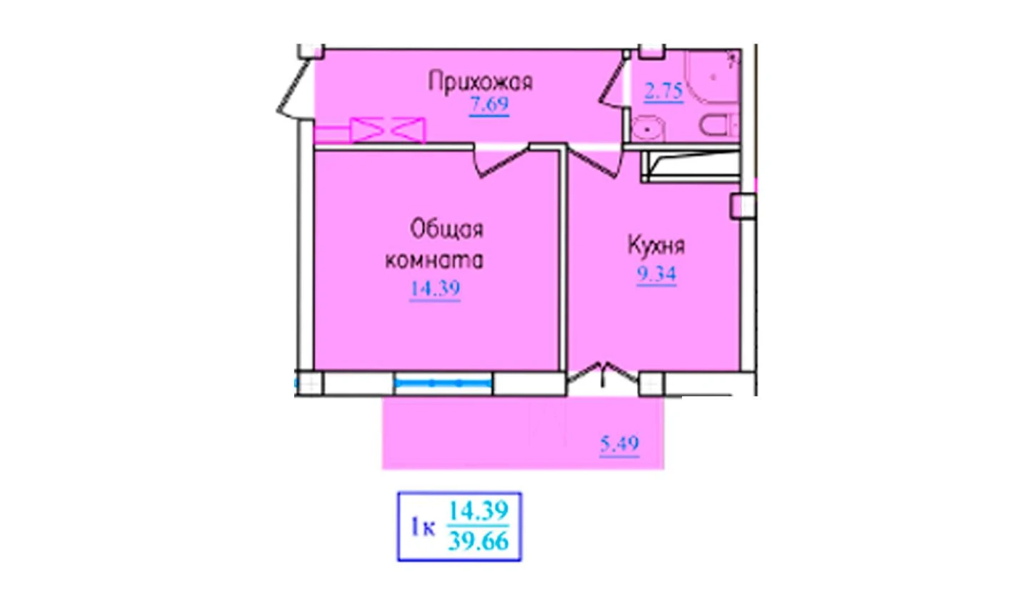 3-комн. квартира 39.66 м²  9/9 этаж | Жилой комплекс PROVANS