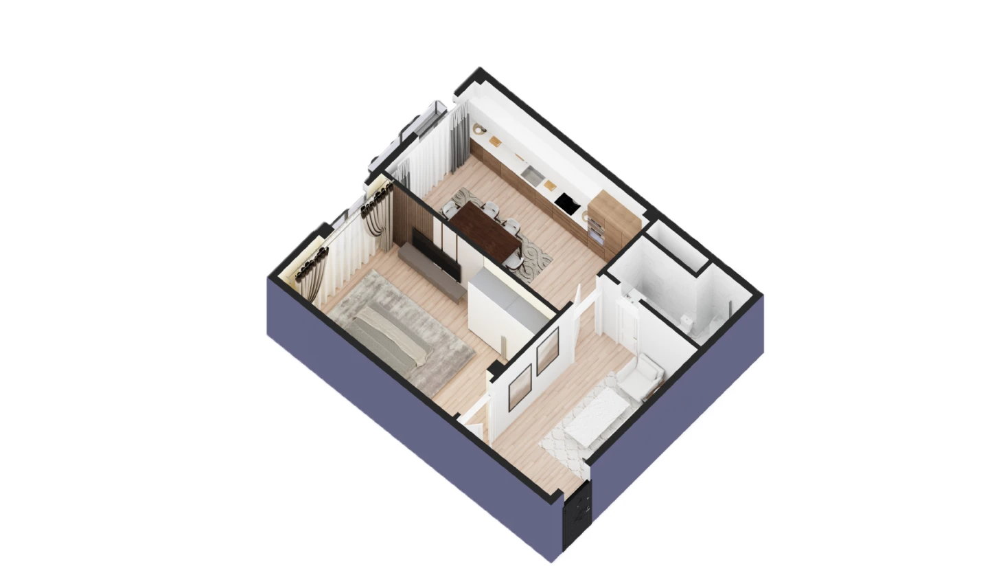 3-комнатная квартира 74.2 м²  3/3 этаж