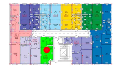 1-xonali xonadon 31.6 m²  1/9 qavat | CHIRCHIQ CITY Turar-joy majmuasi