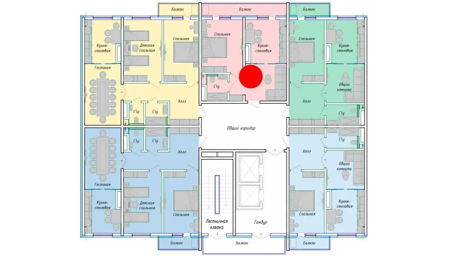 1-комнатная квартира 52.38 м²  10/10 этаж