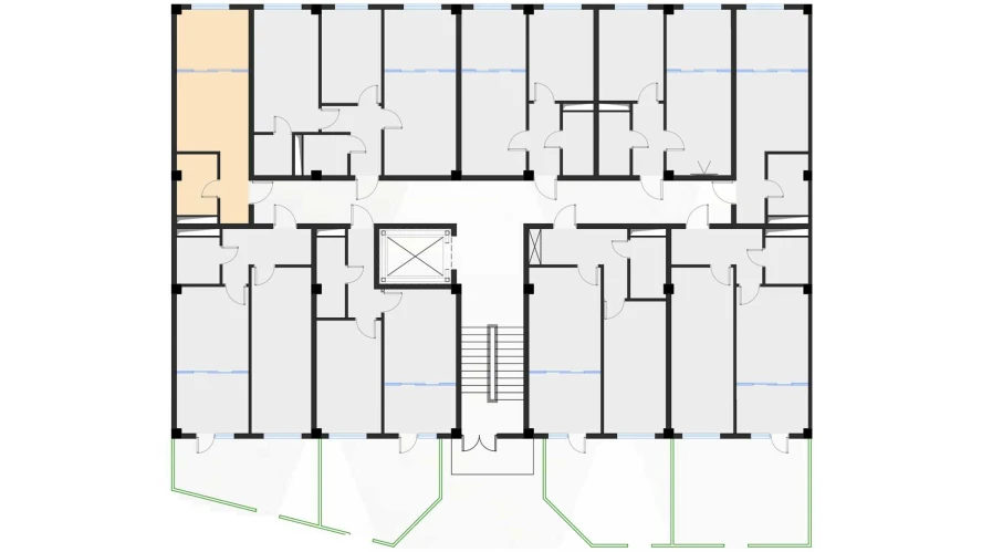 1-комн. квартира 26.11 м²  1/1 этаж