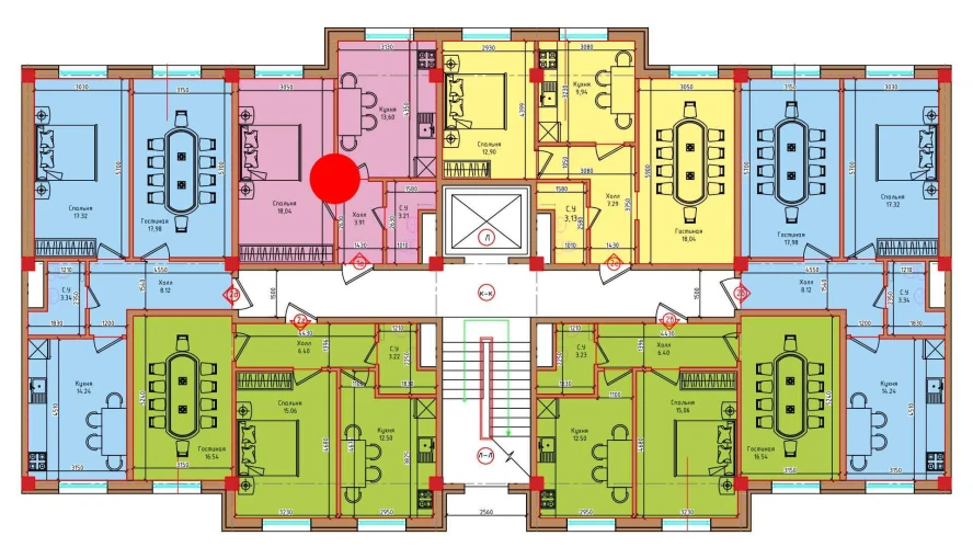 1-xonali xonadon 38.76 m²  1/1 qavat