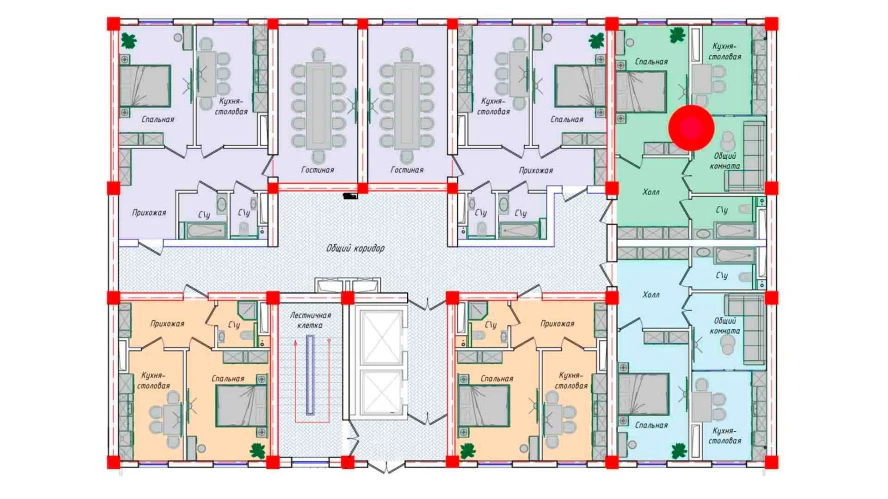 2-комнатная квартира 49.6 м²  1/1 этаж