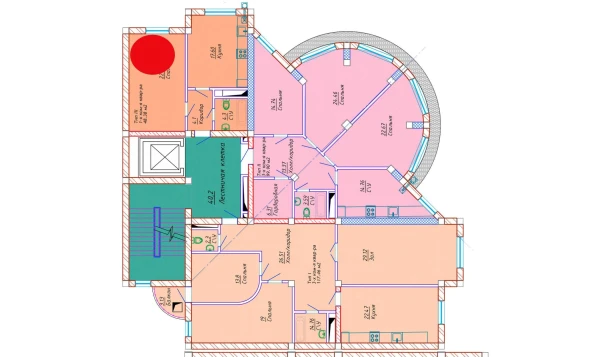 1-комнатная квартира 48.38 м²  5/10 этаж | Жилой комплекс Samarqand Park Avenue