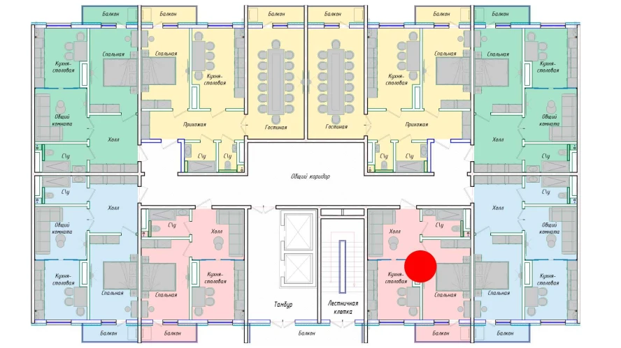 2-комнатная квартира 43.1 м²  3/3 этаж