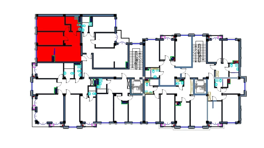 3-комнатная квартира 70 м²  1/1 этаж