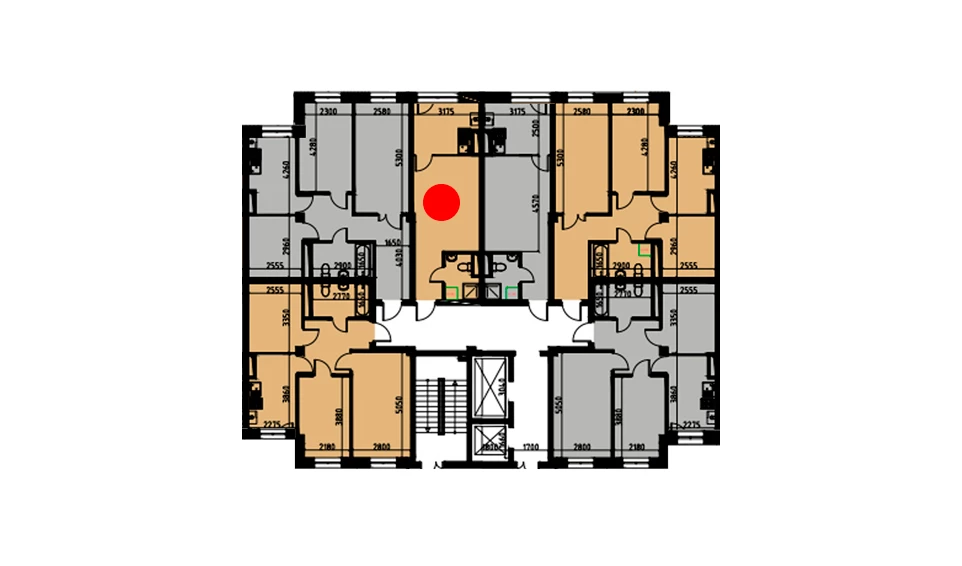 1-комнатная квартира 28.04 м²  1/1 этаж