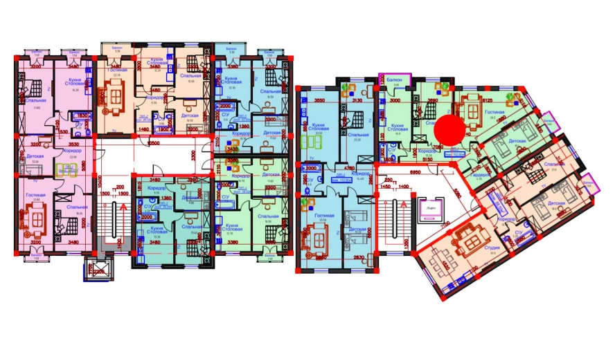 3-комнатная квартира 90 м²  3/3 этаж