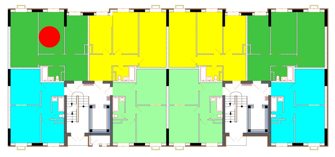 2-комнатная квартира 66.3 м²  2/2 этаж