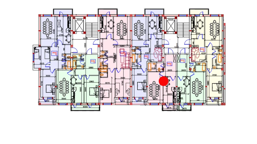 1-xonali xonadon 56 m²  5/5 qavat