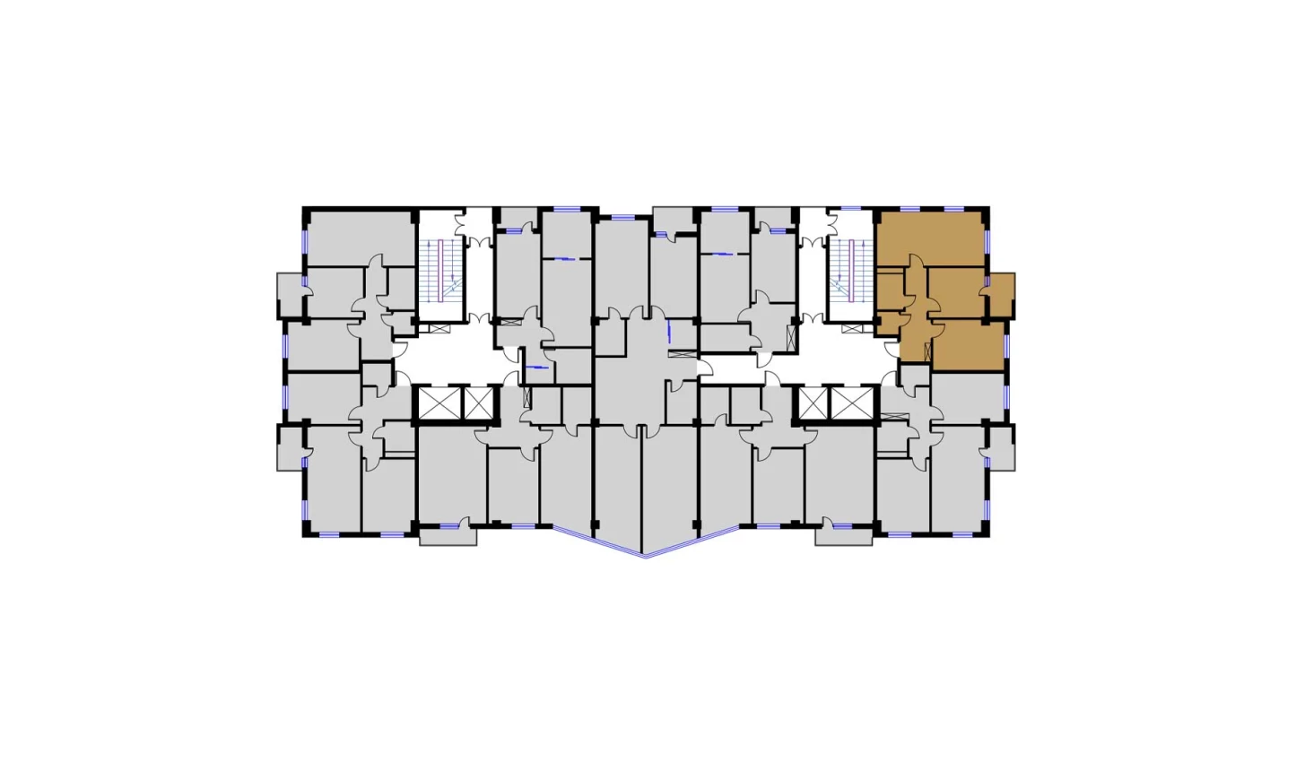 2-комнатная квартира 66.55 м²  8/8 этаж