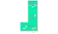 1-комн. квартира 39.6 м²  6/16 этаж | Жилой комплекс DO'MBIROBOD RESIDENCE