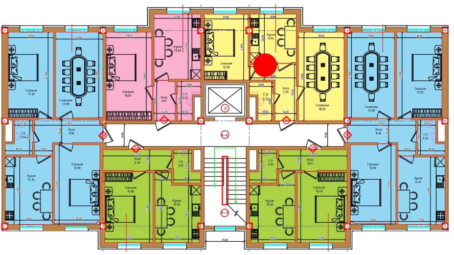 2-xonali xonadon 51.3 m²  1/1 qavat