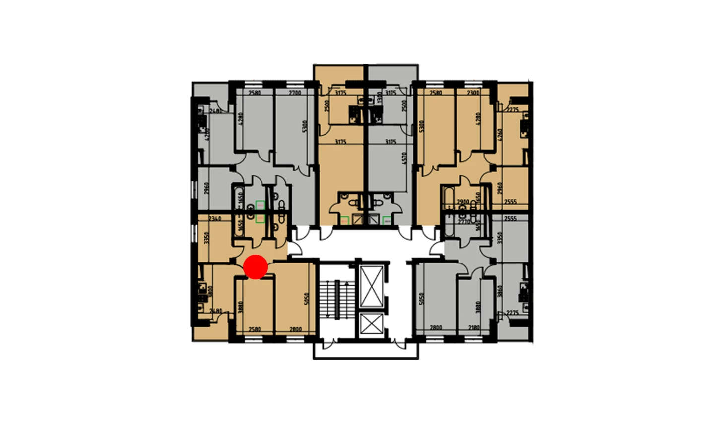 3-комнатная квартира 55.32 м²  5/5 этаж