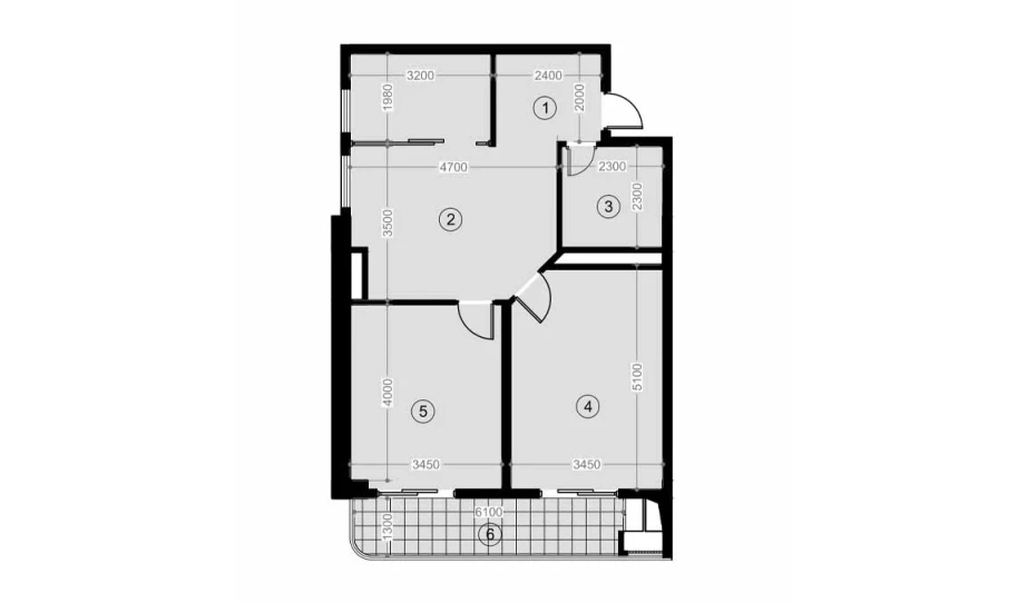 3-xonali xonadon 72.1 m²  6/12 qavat | NAVRUZ GROUP Turar-joy majmuasi