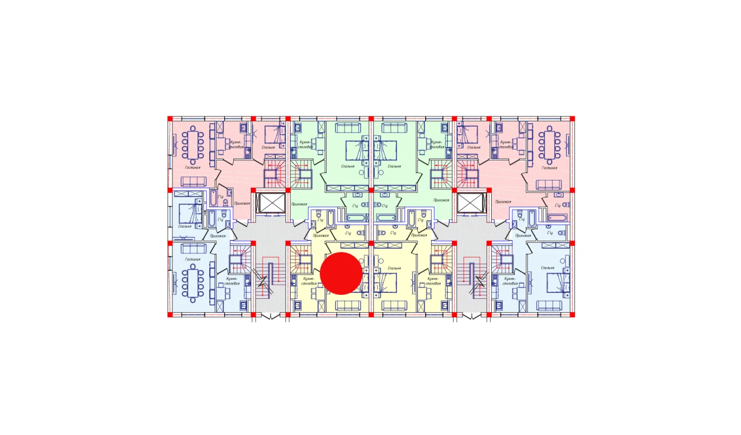 3-комнатная квартира 116.8 м²  1/1 этаж