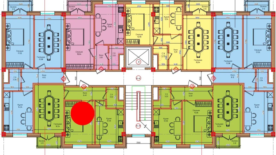 2-xonali xonadon 53.72 m²  2/2 qavat