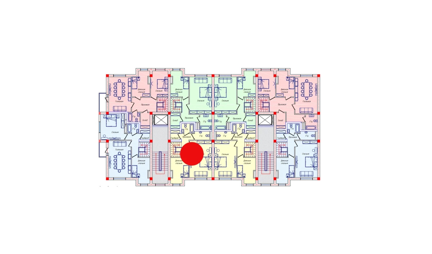 2-комнатная квартира 56.6 м²  8/8 этаж