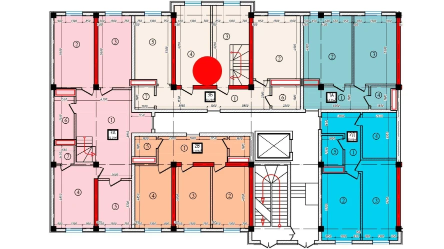 3-комнатная квартира 90.23 м²  1/1 этаж