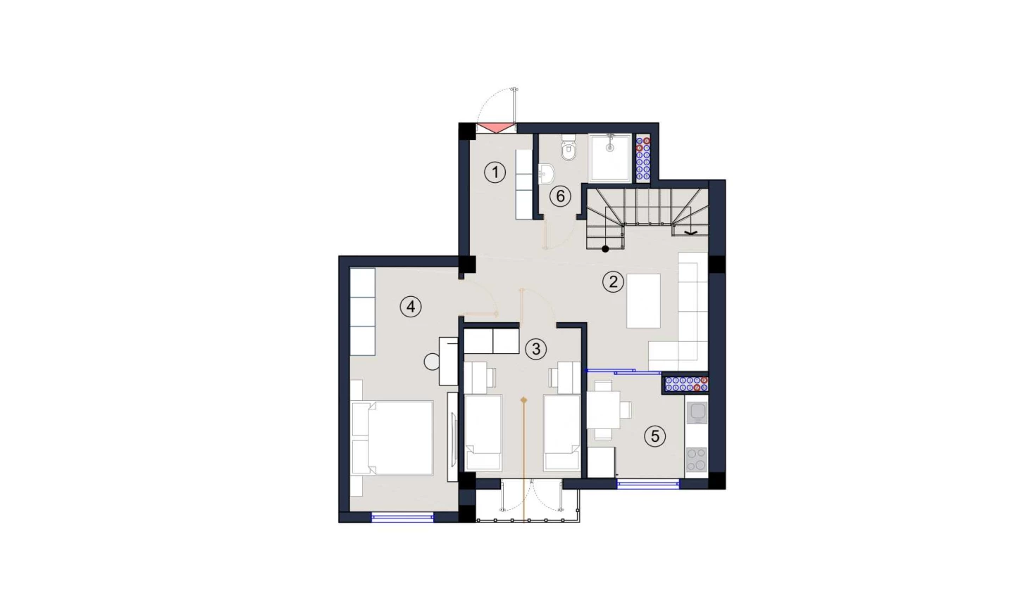 2-комнатная квартира 62.5 м²  9/9 этаж